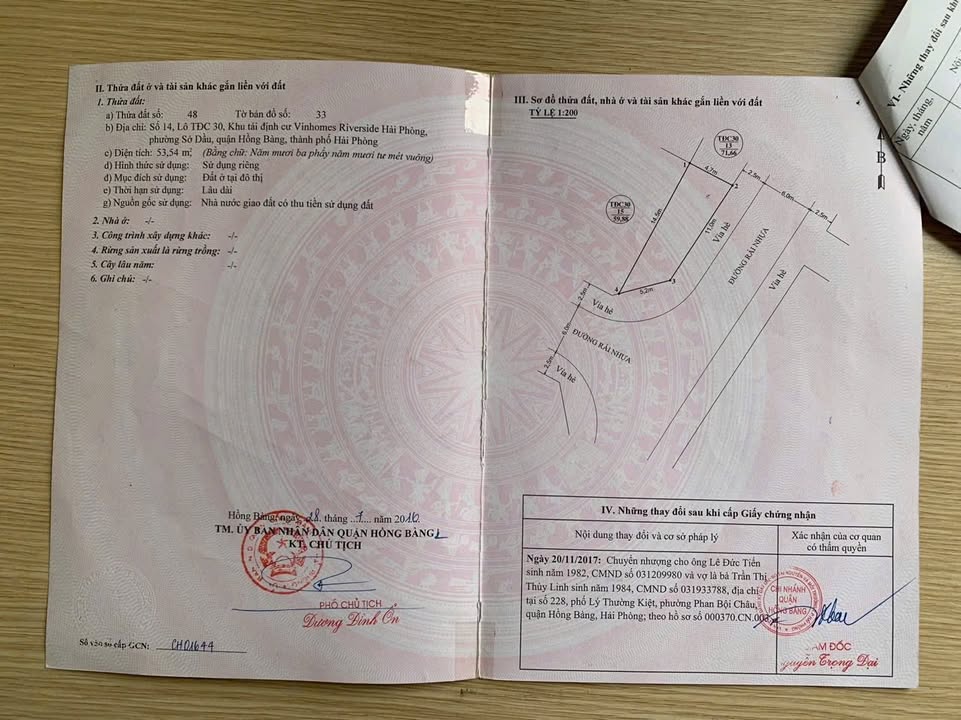 Bán Đất Nền VINHOMES Hải Phòng - Góc 2 Mặt Tiền 54m² - Giá 5.02 Tỷ