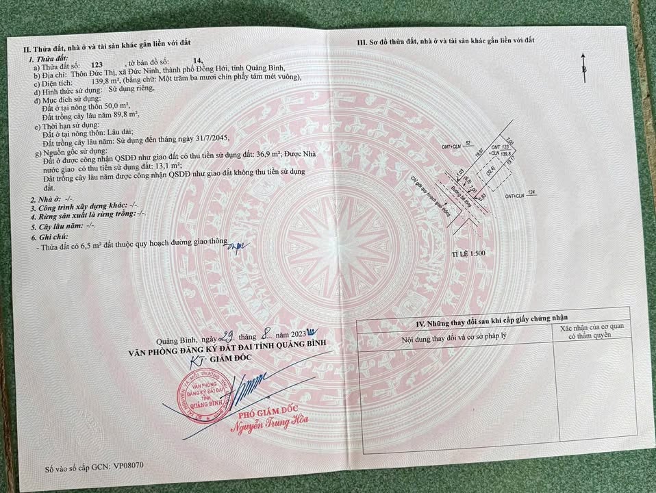 Đất nền TP Đồng Hới 140m² giá 1.5 tỷ - Vị trí 2 mặt tiền đắc địa!