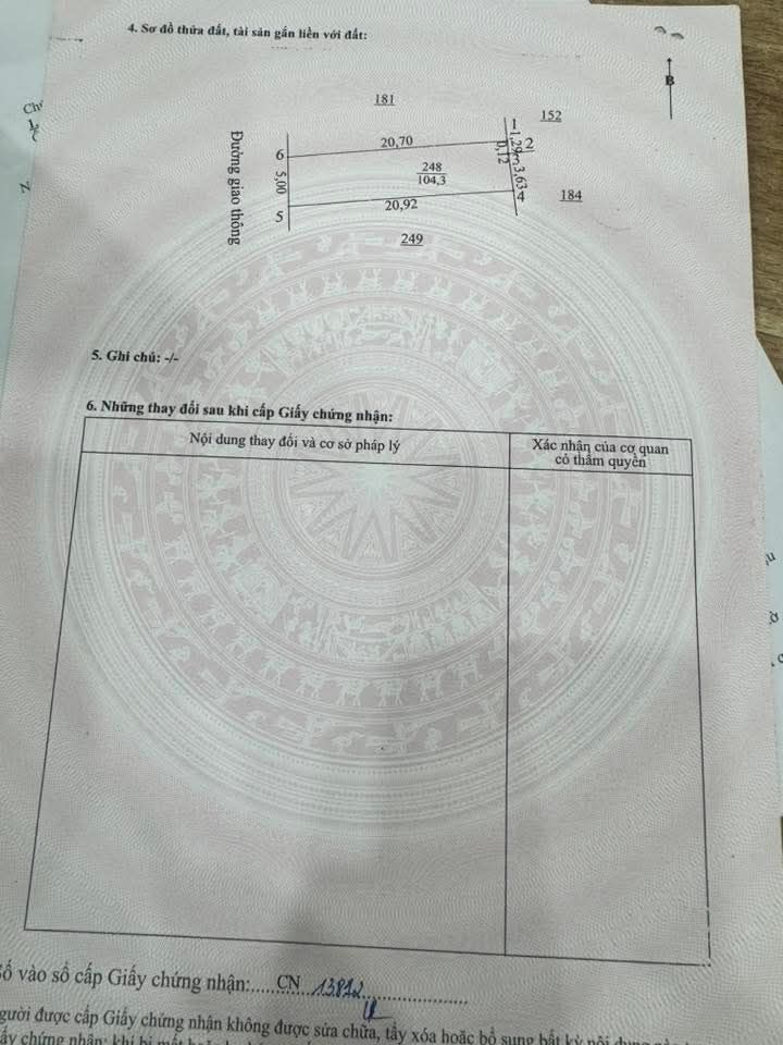 Đất nền Diễn Châu 105m² giá 1 tỷ - Sổ đỏ chính chủ