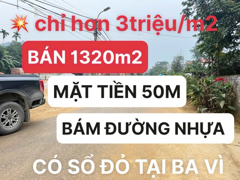 Đất nền Ba Vì 1320m² - Sổ đỏ chính chủ, giá tốt bất ngờ!