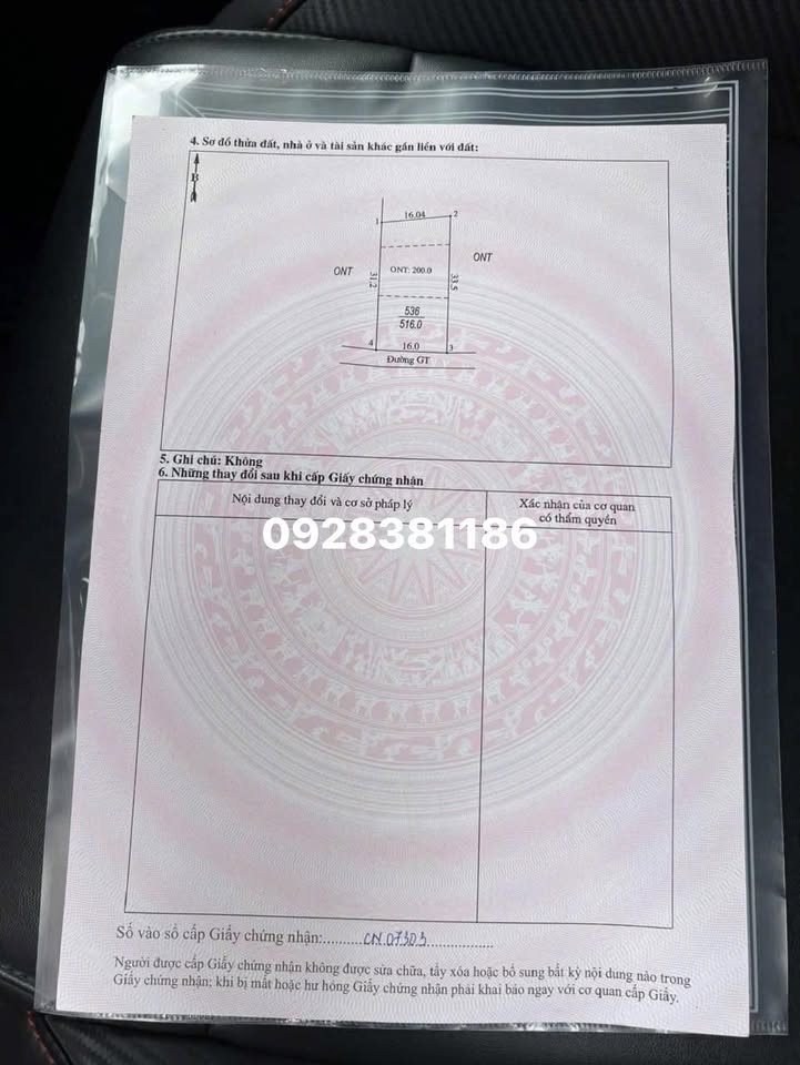 Đất nền Thọ Văn Tam Nông 516m² 2 tỷ - Sổ đỏ chính chủ