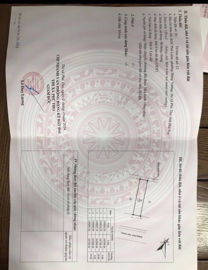 Đất nền Phường Phong Châu 120m² - Sổ đỏ chính chủ, tiềm năng sinh lời!