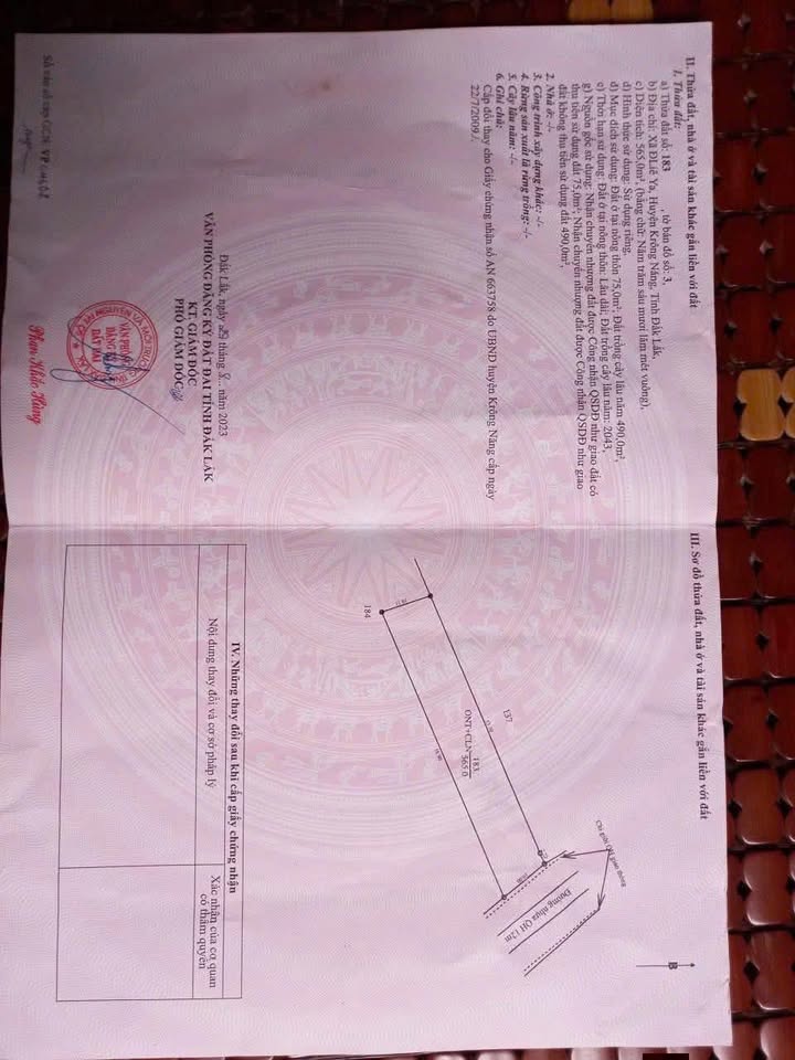 Đất Nền Buôn Anh Hùng, Đắk Lắk - 560m² - Sổ Đỏ Chính Chủ - Giá 1.05 Tỷ