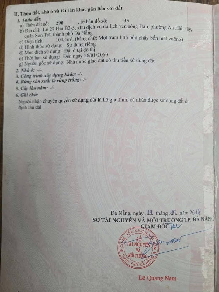 Đất Vàng Mặt Tiền Phan Huy Chú 104m² - Đối Diện Monarchy Sơn Trà, Đà Nẵng