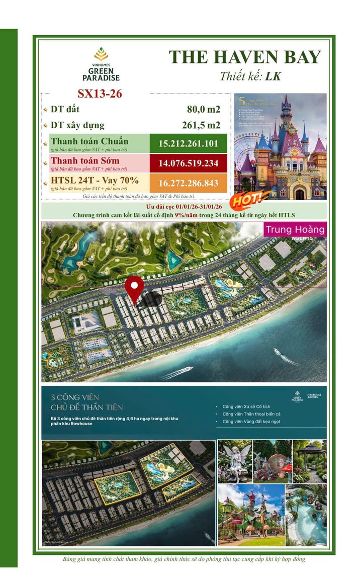 Nhà phố Vinhomes Green Paradise Cần Giờ 80m² - Đầu tư sinh lời
