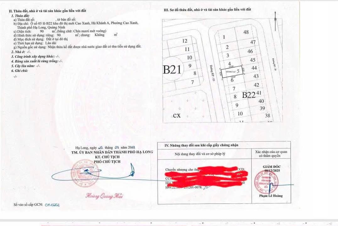 Đất nền Hà Khánh A, Hạ Long 90m² - Sổ đỏ chính chủ!