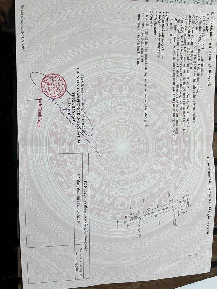 Đất Nền Phú An, Bến Cát 210m² - Đất Thổ Cư 100%, Sổ Đỏ Sẵn Sàng!