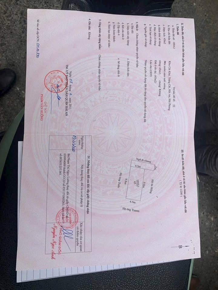 Đất nền Tràng Cát Hải An 45m² giá 1.38 tỷ - Sổ đỏ chính chủ