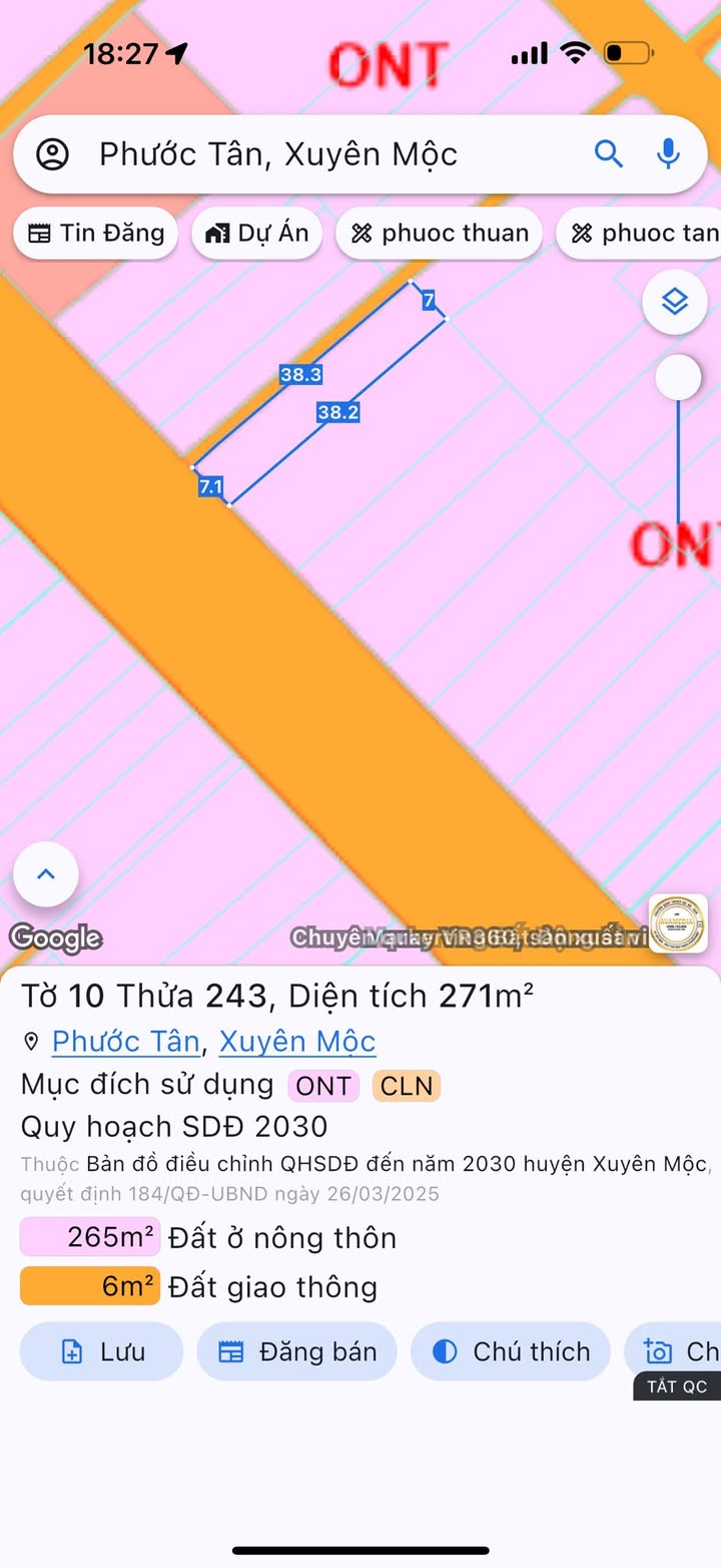 Đất Mặt Tiền TL328, Hồ Tràm 266m² - Kinh Doanh Sinh Lời Cao