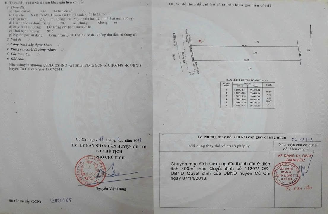 Đất vườn Bình Mỹ Củ Chi 1200m² - Tiềm năng tăng giá từ Vành Đai 3