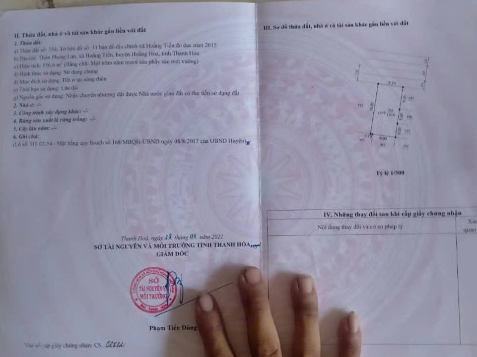 Đất Hoằng Tiến, Hoằng Hóa 156m² - Tiềm năng tăng giá vượt trội!