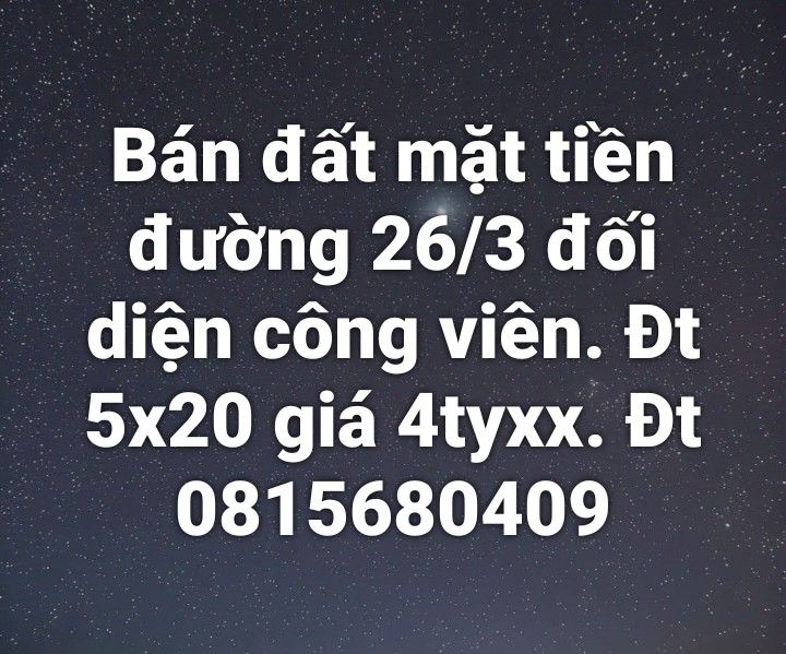 Đất Mặt Tiền Đường 26/3, Hà Tĩnh - 100m², Sẵn Sàng Đầu Tư