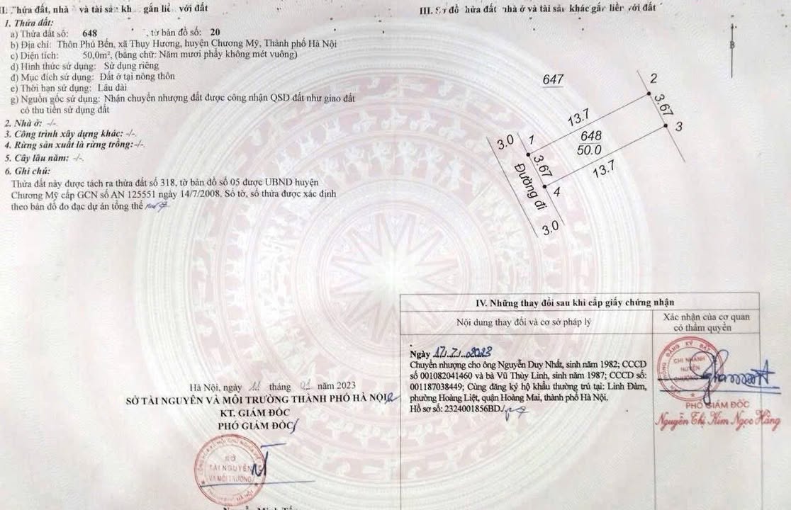 Đất nền Thụy Hương, Chương Mỹ 50m² - Tiềm năng tăng giá!