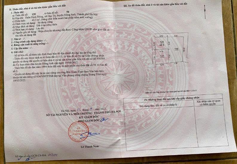 Nhà Sổ Đỏ 43m² Xã Dục Tú, Đông Anh - Chính Chủ Bán Gấp