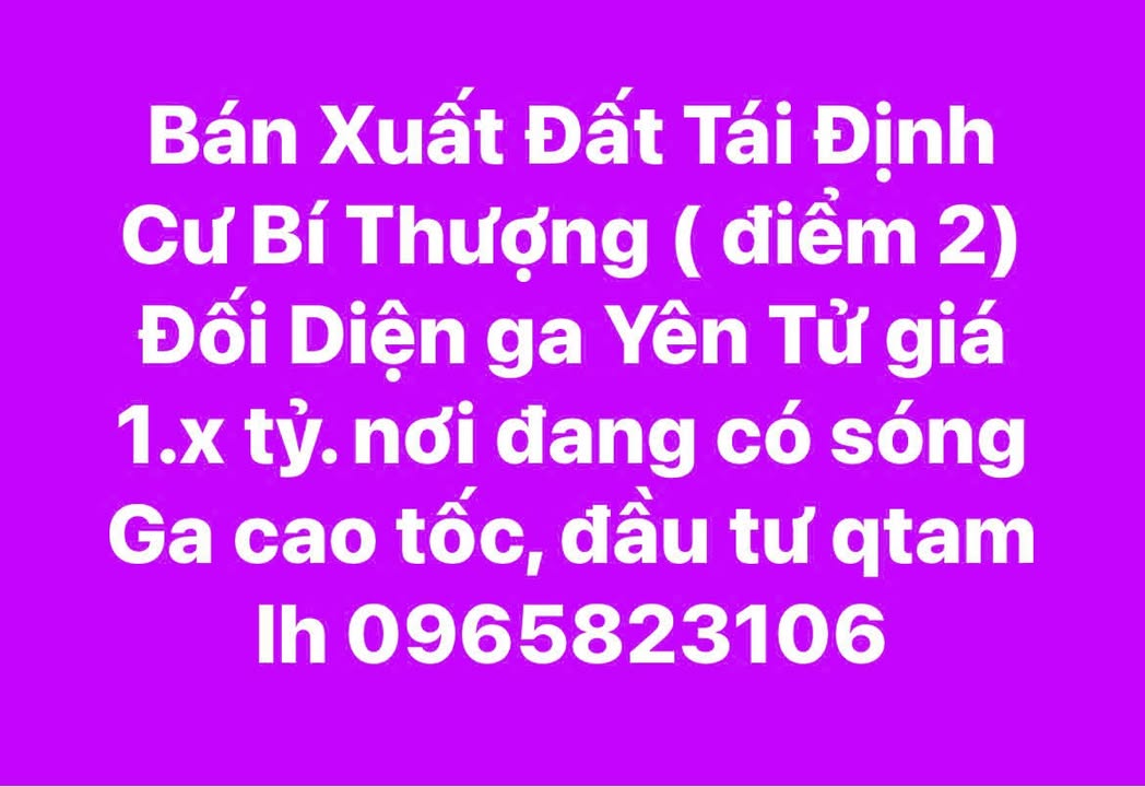 Đất Tái Định Cư Uông Bí 85m² – Sổ đỏ chính chủ, tiềm năng tăng giá!