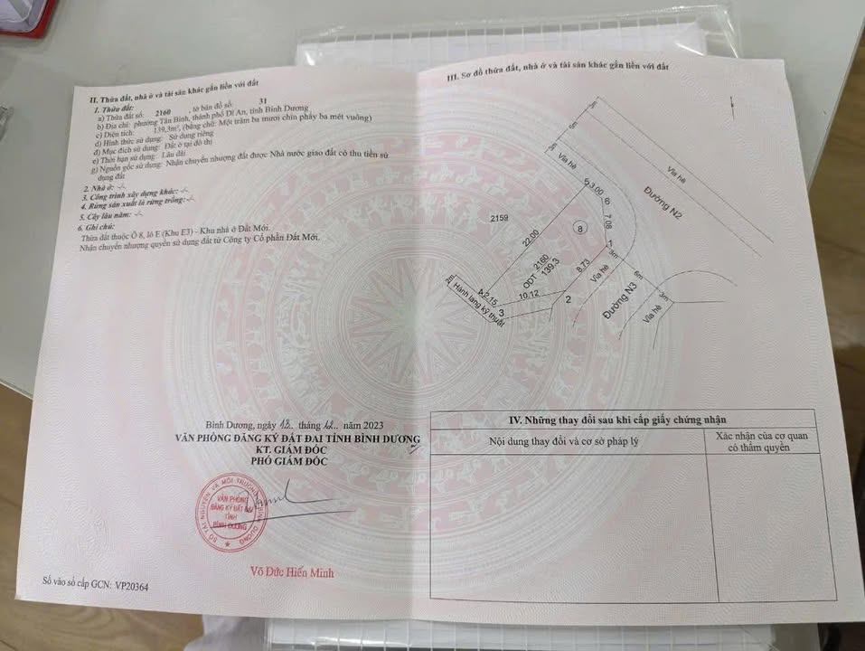 Đất Nền Góc 139m² KDC Đất Mới Dĩ An - 4.8 Tỷ TL