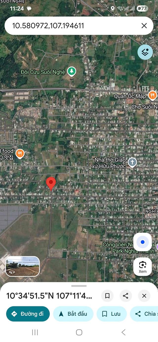 Đất nền Nghĩa Thành Châu Đức 120m² - Sổ đỏ chính chủ