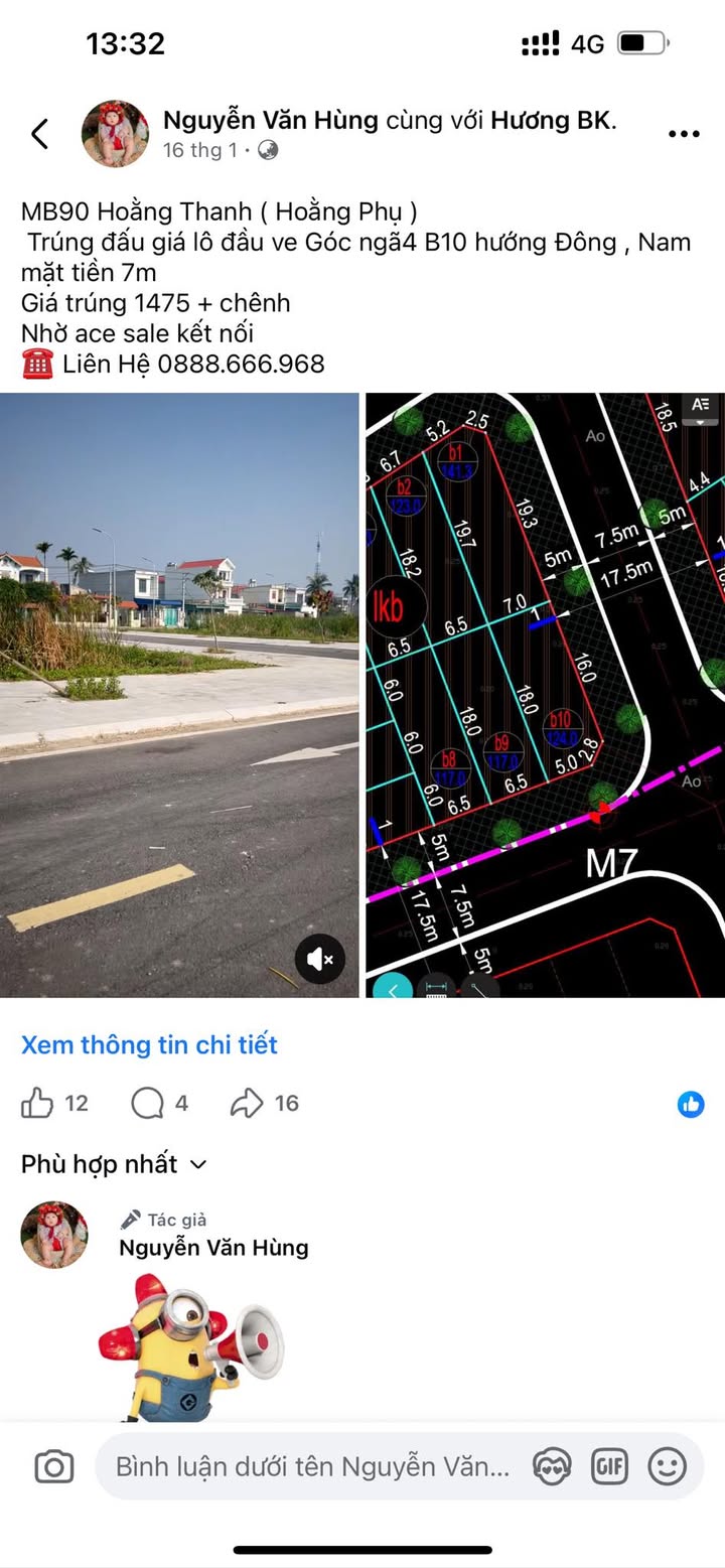 Đất nền Lô góc MB 90 Hồng Kỳ 124m² - Tiềm năng tăng giá vượt trội!