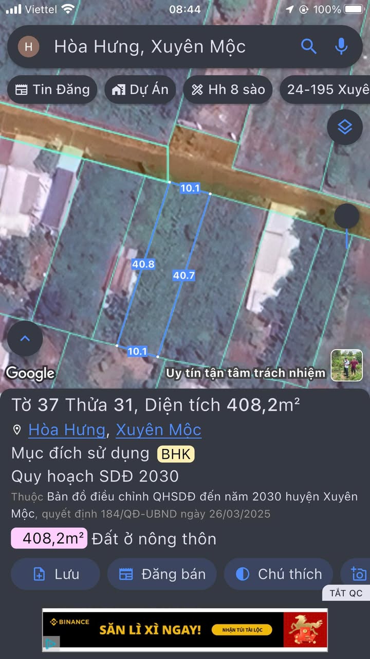 Đất nền Xuyên Mộc 400m² Sổ đỏ - Tặng quà hấp dẫn