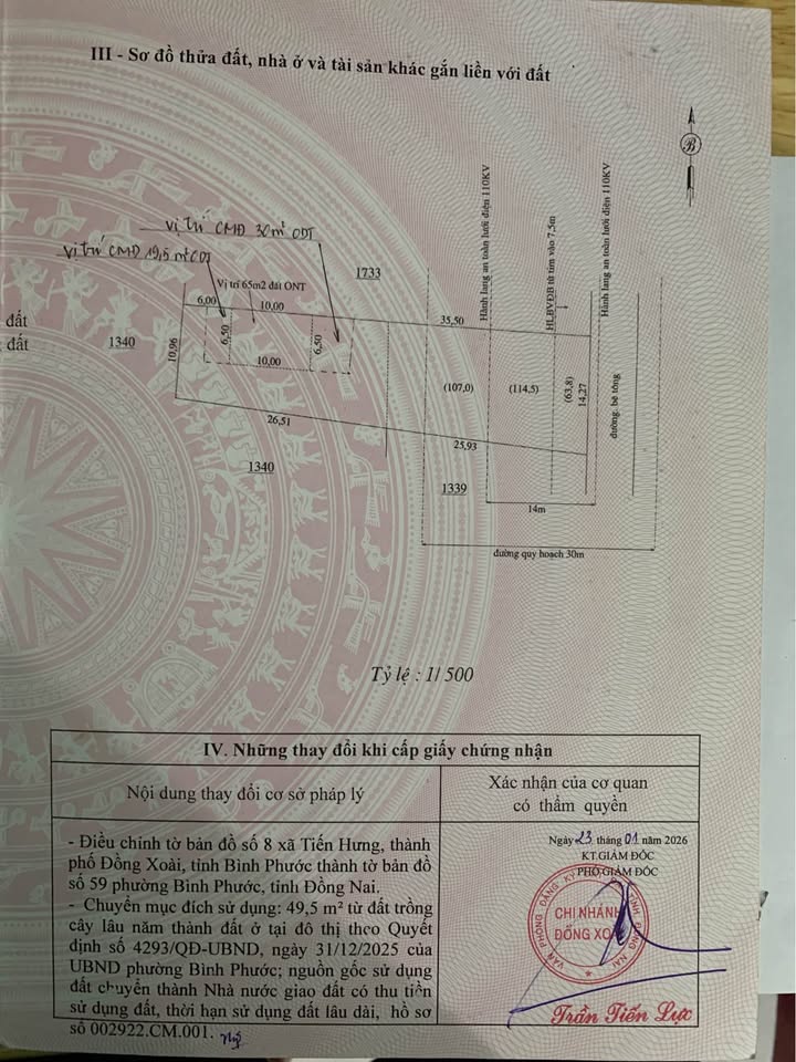 Đất Nền Tiến Hưng 550m² - Sổ Hồng Sẵn, Giá Chỉ 1.5 Tỷ