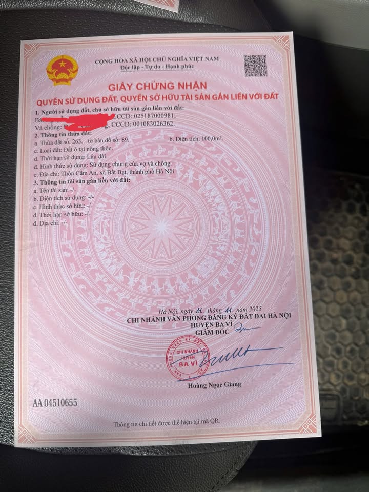 Đất nền Ba Vì, Hà Nội 100m² - Tiềm năng tăng giá vượt trội!