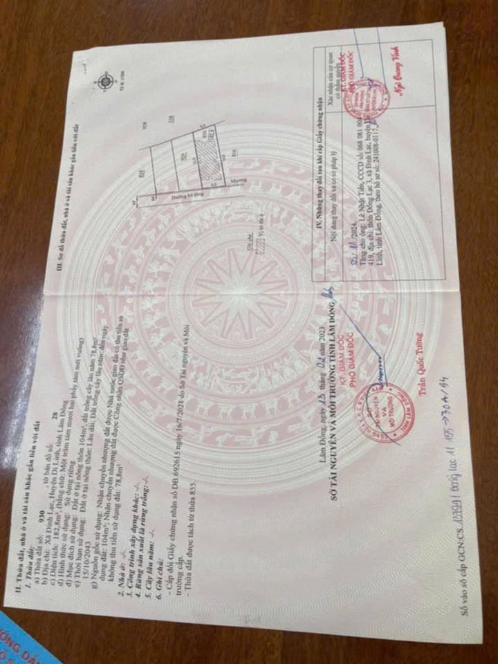 Đất nền Di Linh 192m² (100m² thổ cư) - Gần Quốc lộ 20, giá 750 triệu