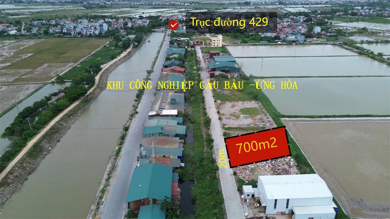 Đất Công Nghiệp 700m² Cầu Bầu, Ứng Hòa - Sẵn Sàng Triển Khai Dự Án