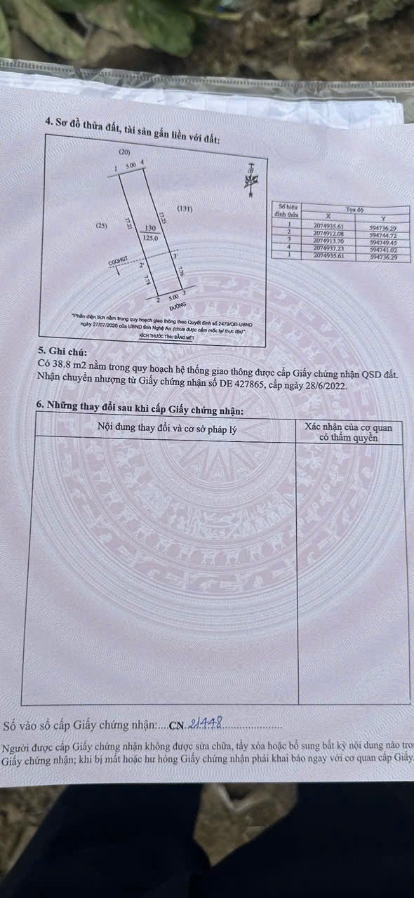 Đất nền Xóm Bắc Liên Nghi Liên 125m² - Sổ hồng chính chủ!
