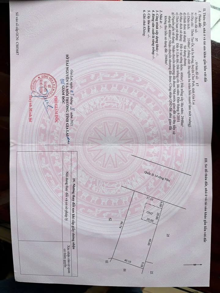 Đất nền Ia Rong Chư Prưh 2.948m² giá 12 tỷ - Sổ đỏ chính chủ