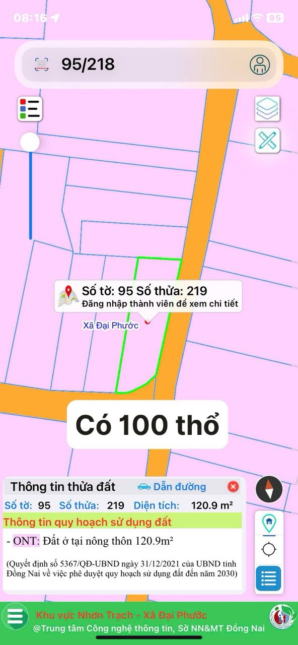 Đất nền Xã Đại Phước 120m² giá 3 tỷ - Tiềm năng tăng giá vượt trội!