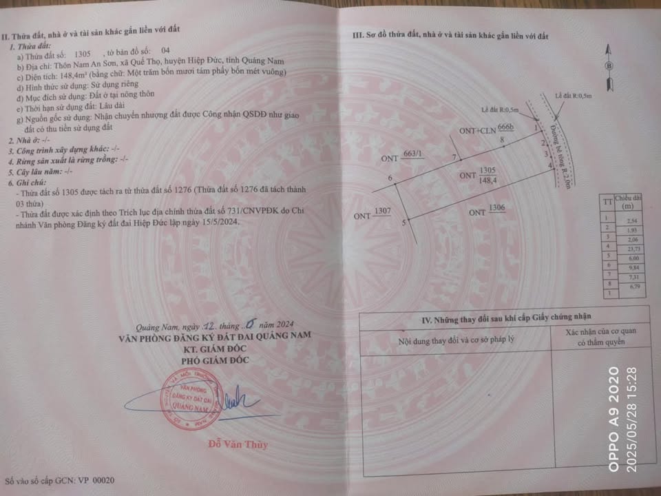 Đất Nền Quế Thọ - 148m² Sổ Đỏ Thổ Cư, Giá 395 Triệu Chính Chủ