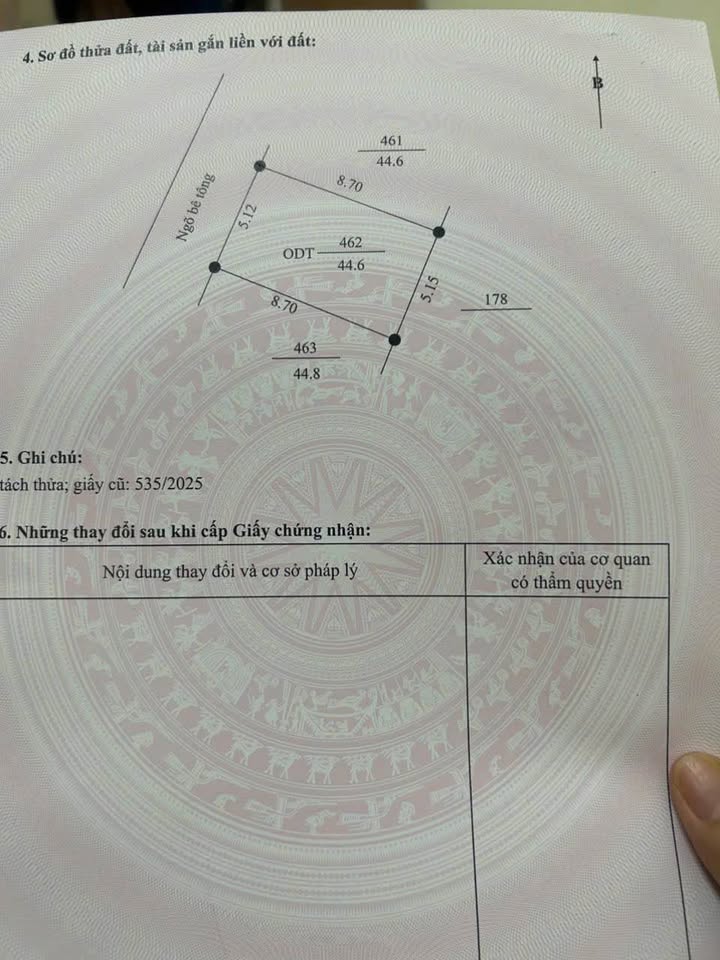 Đất nền Khu 5 Cẩm Thượng, TP Hải Dương 44.6m² - Sổ đỏ chính chủ!