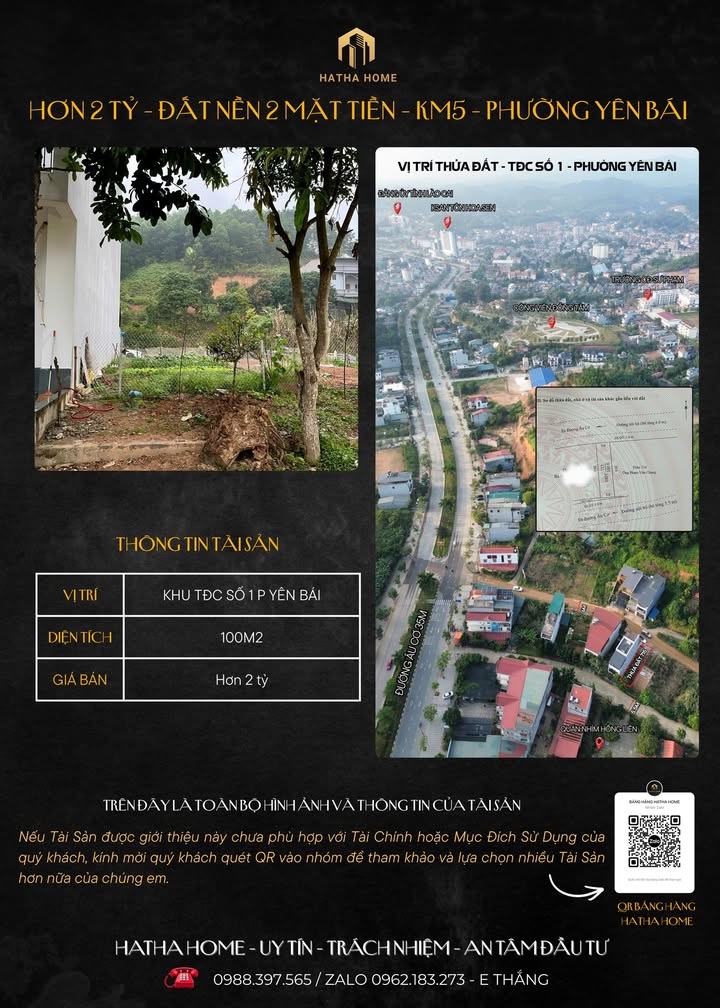 Đất nền TP Lào Cai 100m² - Sổ đỏ, Giáp quy hoạch mới, Giá hơn 2 tỷ