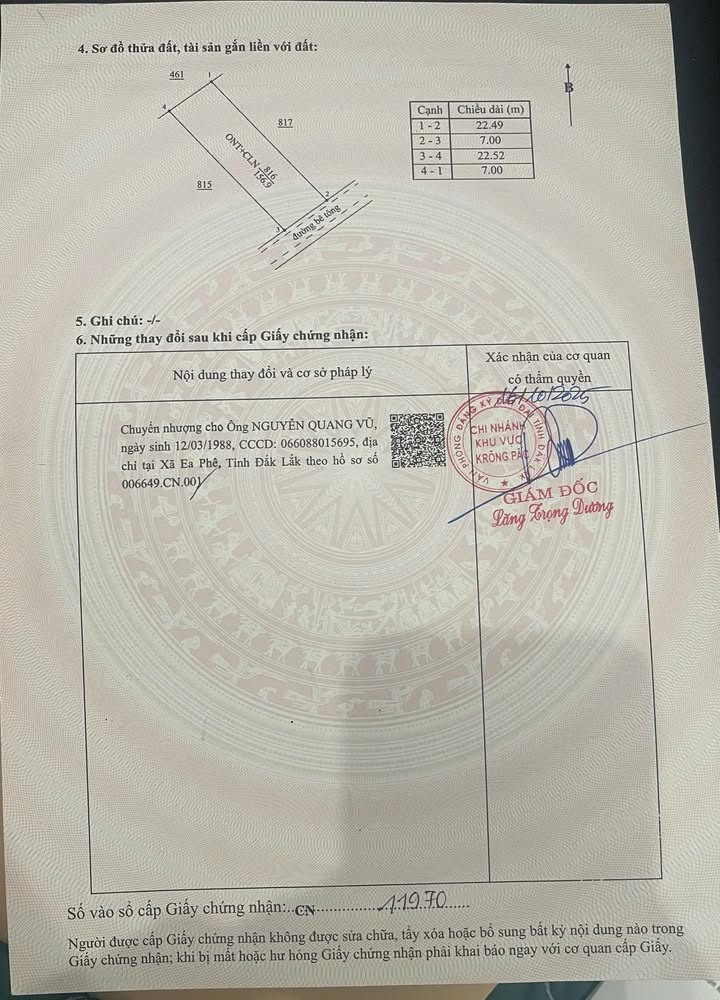 Đất nền Ea Kar 161m² chỉ 1 tỷ - Tiềm năng tăng giá vượt trội!