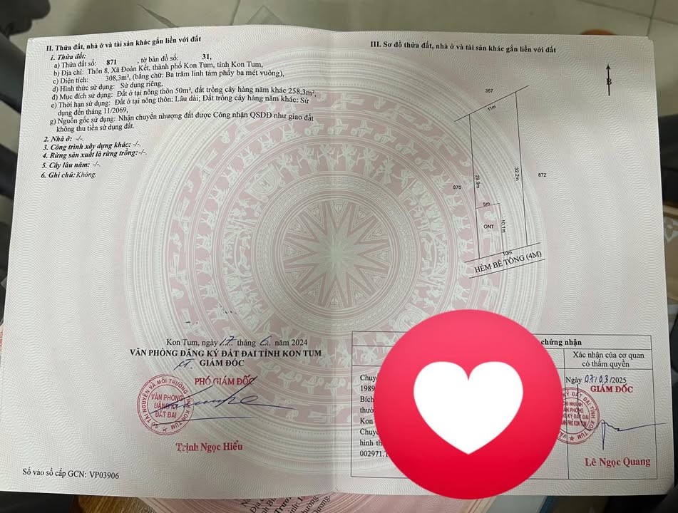 Đất nền Thôn 8 Ia Chim, Kon Tum 180 triệu - Pháp lý rõ ràng