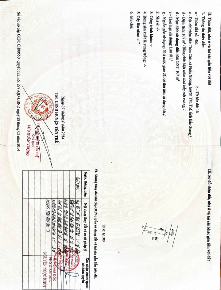 Đất nền Thôn Chẽ, Yên Phong 107m² - Sổ đỏ chính chủ!