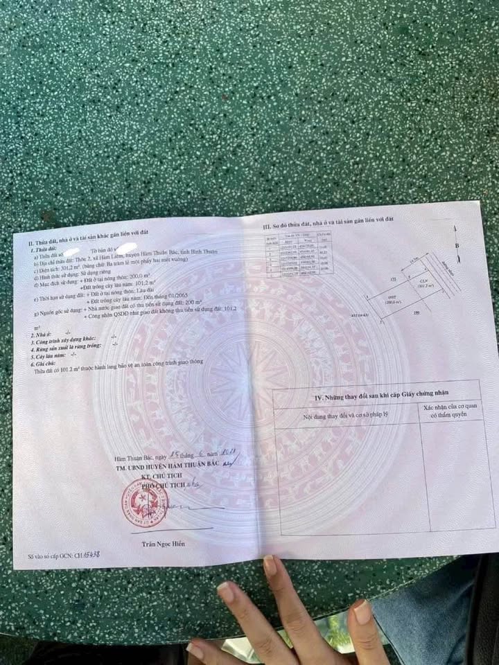 Đất nền Hàm Liêm 300m² 2.2 tỷ - Sổ đỏ chính chủ, mặt tiền đường nhựa!