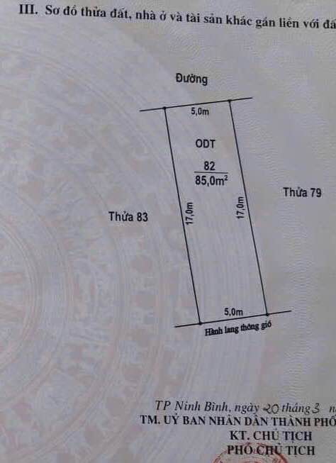 Đất Nền Phường Ninh Khánh, Hoa Lư 85m² - Sổ đỏ chính chủ