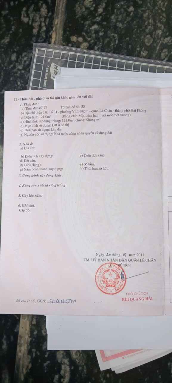 Bán Gấp Đất Vàng 121m² Mặt Tiền 7.25m - Ngay Sentosa Hải Phòng