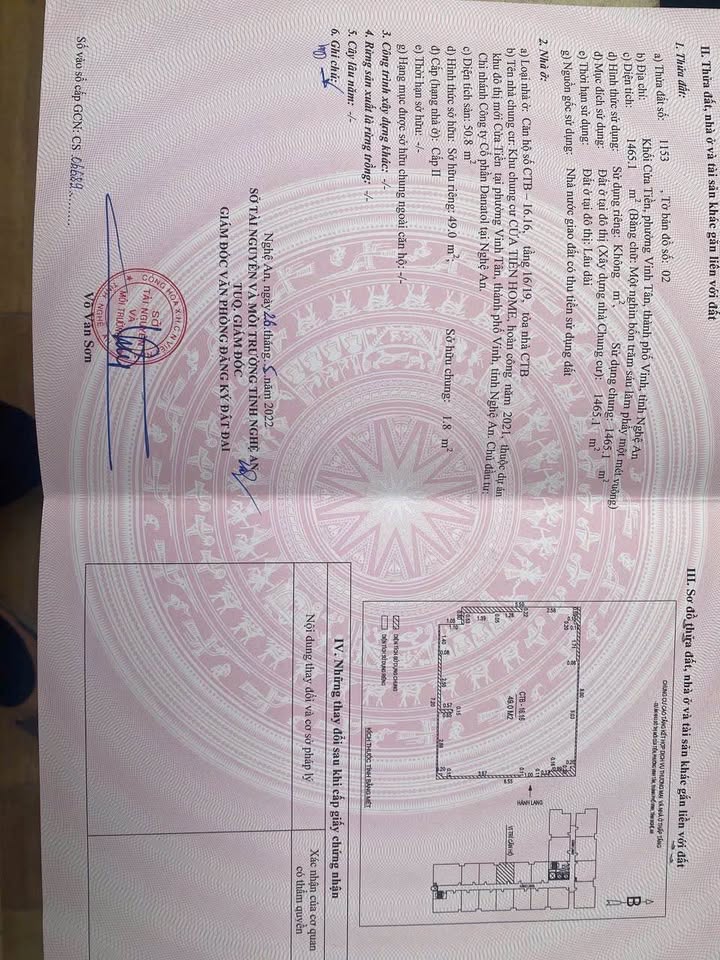 Chung cư Cửa Tiền Vinh 50.8m² - Tầng 16 View đẹp, Giá 2 tỷ