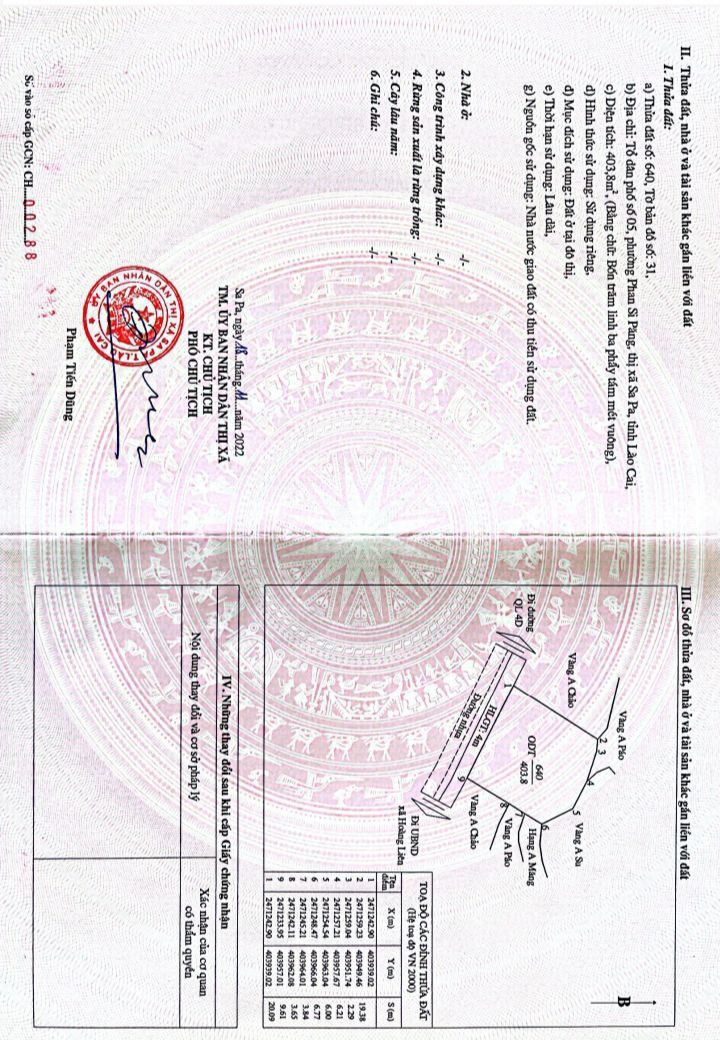 Đất Vườn Nghỉ Dưỡng Sapa 403m² - Mặt Tiền Cát Cát Lộ Giới 8m