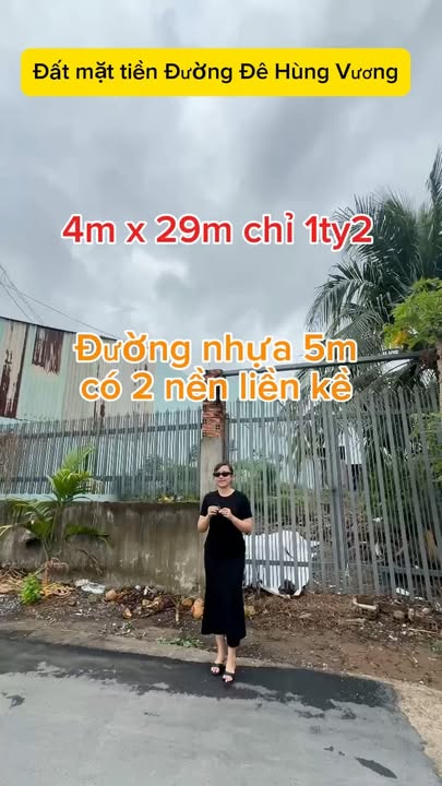 Đất mặt tiền Đê Hùng Vương Mỹ Tho 116m² - Sổ đỏ chính chủ!