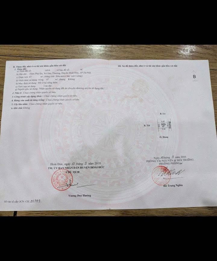 Đất nền Hoài Đức 47m² - Sổ đỏ sẵn sàng giao dịch