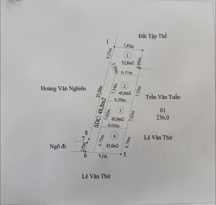 Đất nền Vân Tra An Dương 45m² giá 1.35 tỷ - Sổ đỏ chính chủ