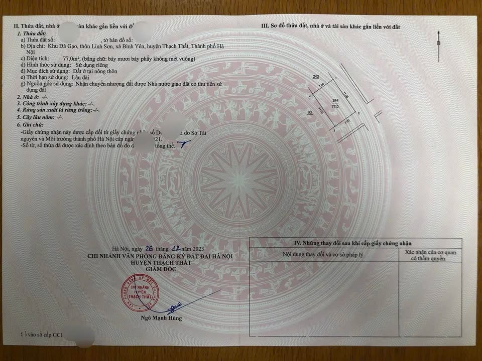 Đất nền Hòa Lạc 77m² Lô Góc - Vị trí đắc địa - Sổ đỏ chính chủ