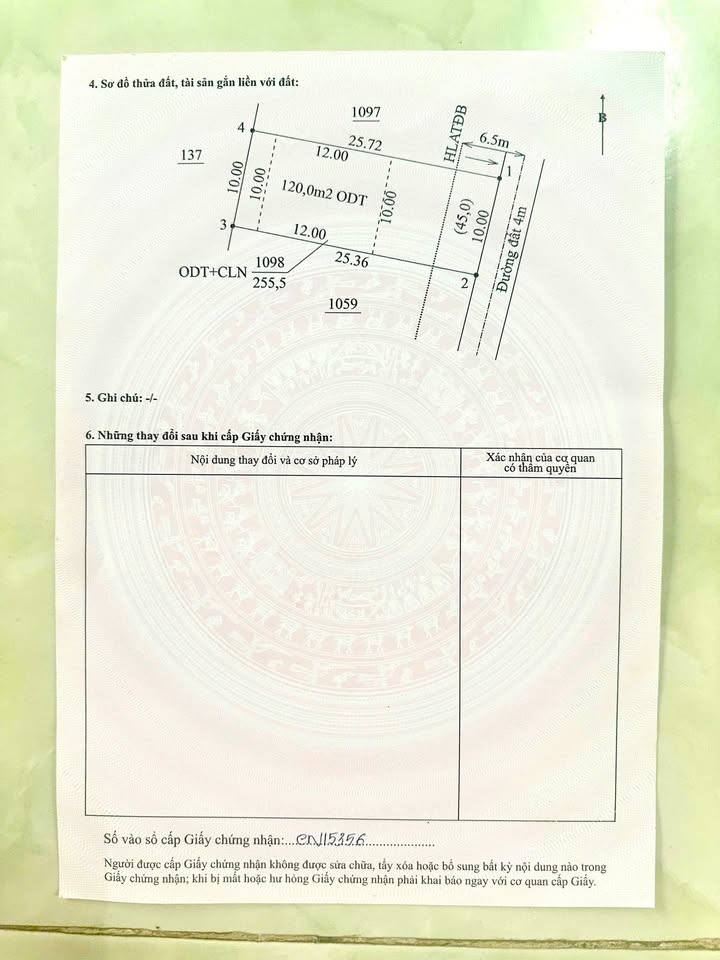 Bán Đất Chính Chủ Bến Cát 260m² - Đường Nhựa Thông, Gần Chợ Chánh Lưu