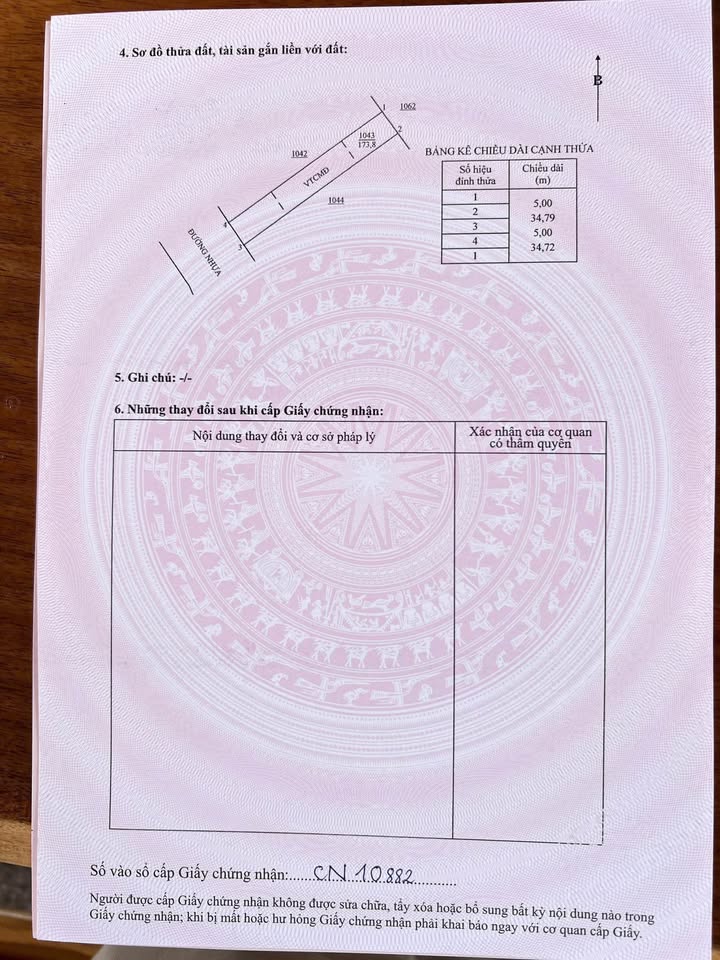 Đất nền Thị trấn Đất Đỏ, Bà Rịa - Vũng Tàu: 175m² Sổ hồng riêng, Giá 970 triệu
