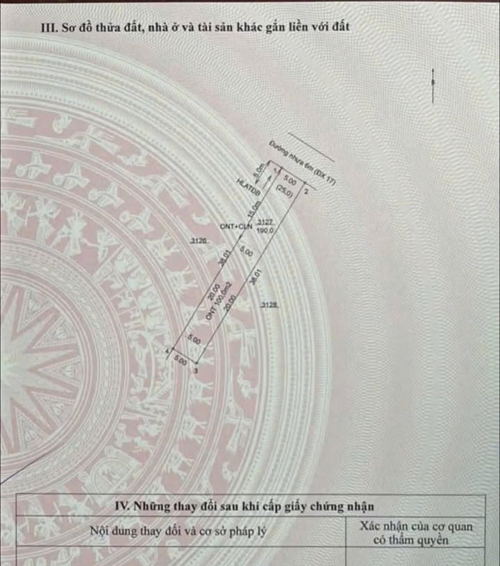 Đất Củ Chi 190m² Sổ Đỏ - Mặt Tiền Đường Nhựa 6m Giá 1 Tỷ