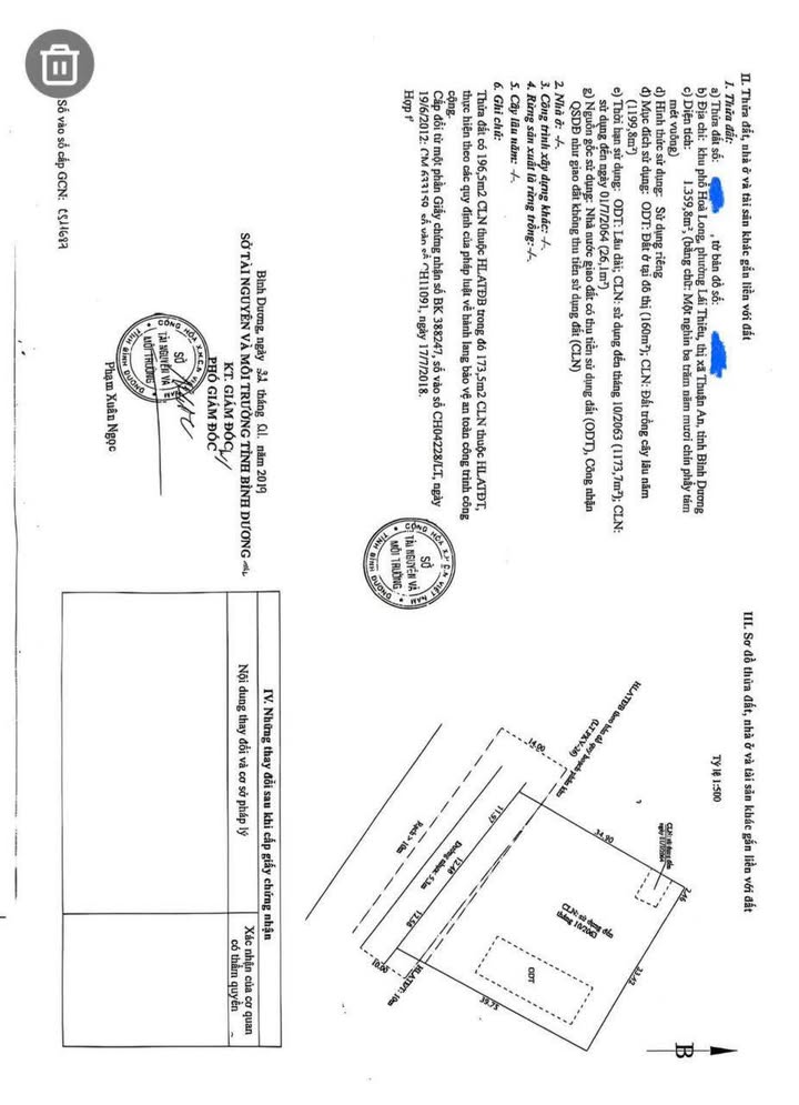Đất nền Lái Thiêu 1360m² 29.92 tỷ - Sổ đỏ view sông