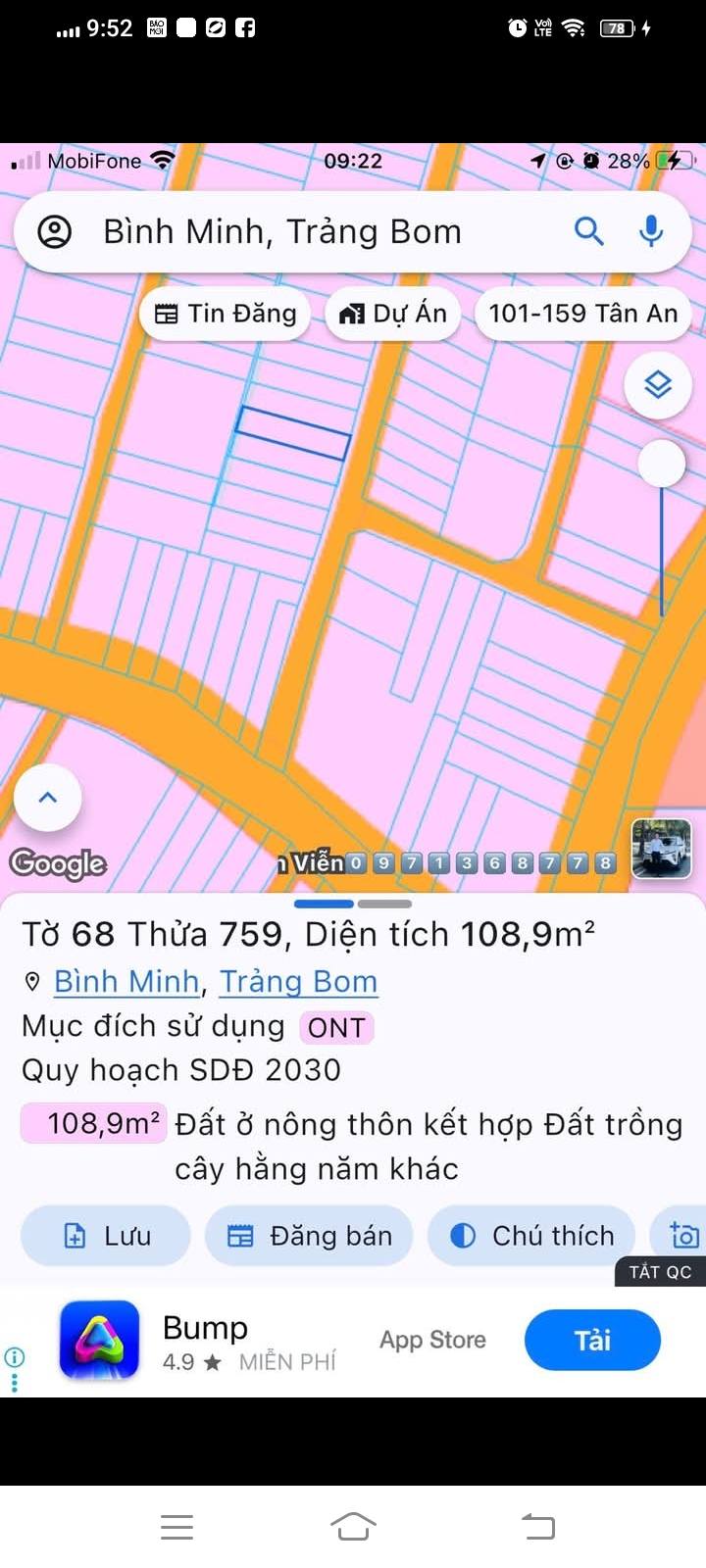 Đất Nền Trảng Bom Đồng Nai - 109m² Full Thổ Cư Gần Trường Huỳnh Văn Nghệ - Giá 1 Tỷ